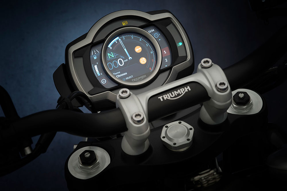 Cuadro de instrumentos de la Triumph Scarmbler 1200