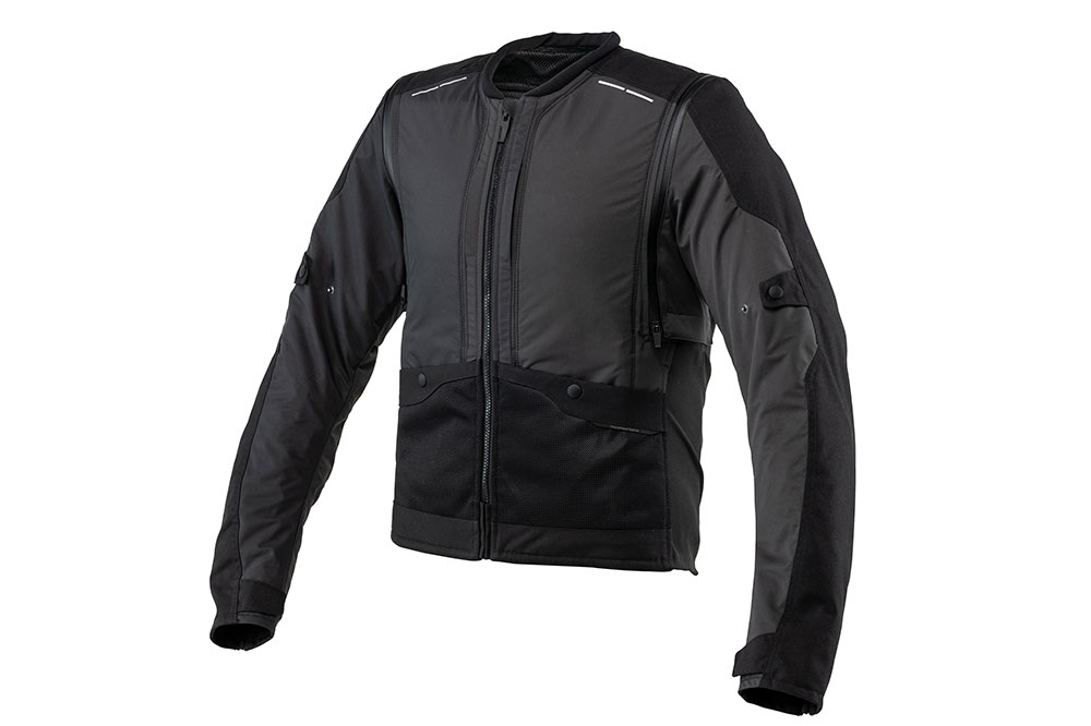 A este chaleco airbag se le pueden añadir mangas con protecciones para convertirse en una chaqueta independiente