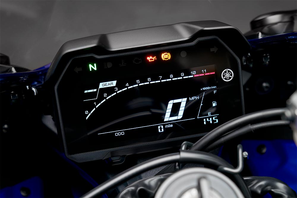 Cuadro de instrumentos de la Yamaha R7