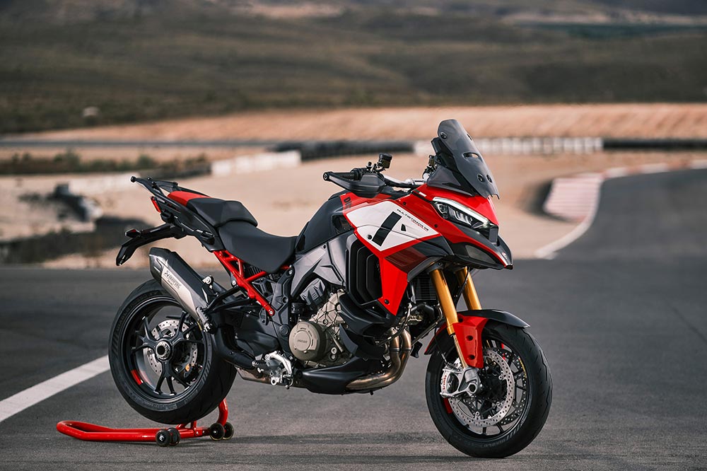 La decoración de la Multistrada PIkes Peak se basa en las motos del Mundial de MotoGP