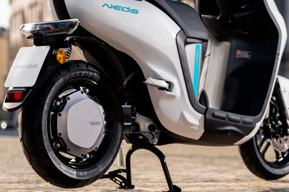 Elmotor elétrico del Yamaha Neo's está ubicado en el eje posterior