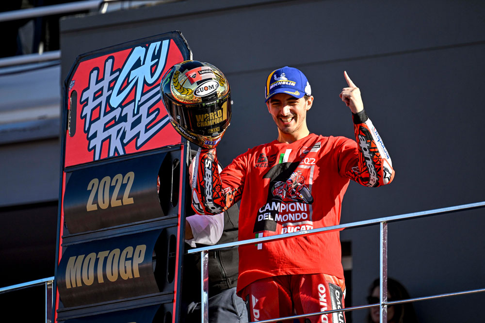 Pecco Bagnaia, campeón del mundo de MotoGP