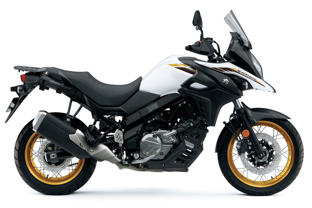 Suzuki V-Strom 650 blanca