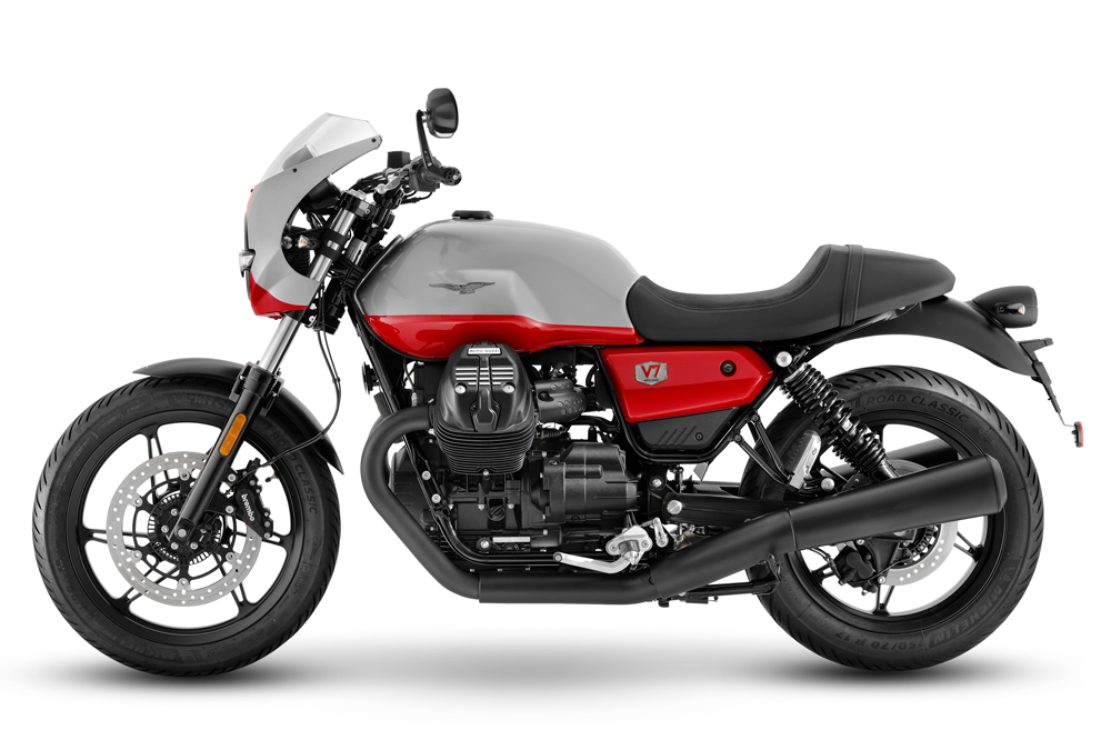 Las líneas de la Moto Guzzi V7 Stone Corsa se inspiran en las clásicas motos deportivas