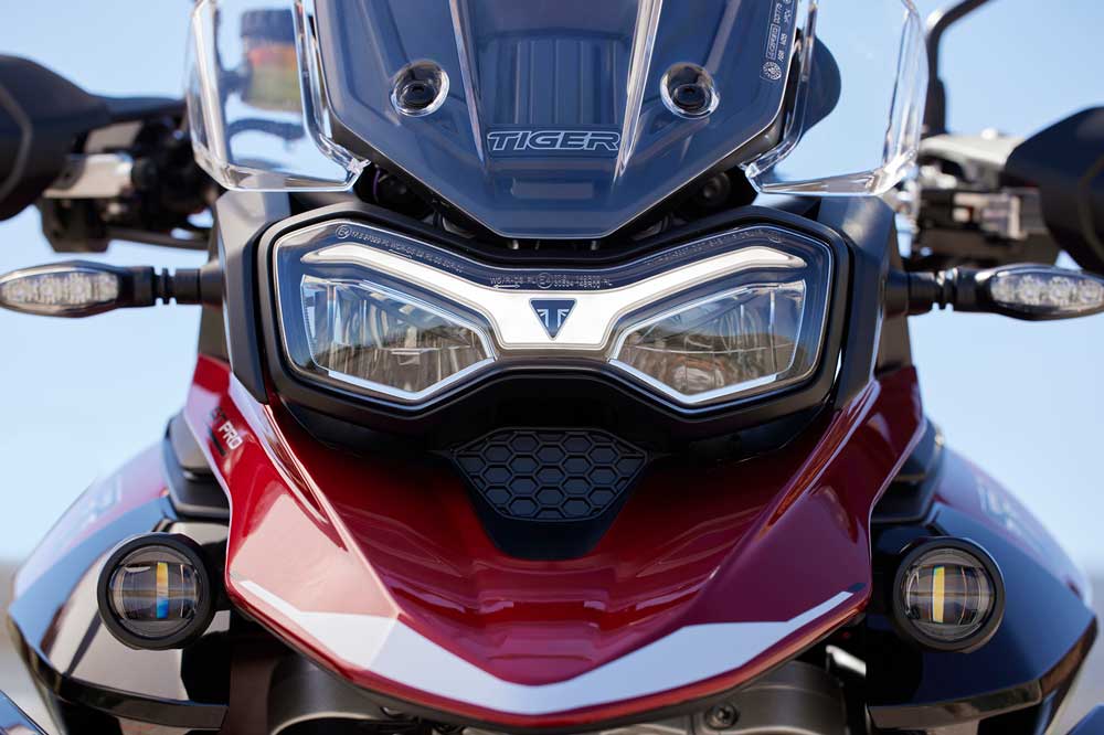 El frontal, uno de los elementos más característicos de las Tiger 900.