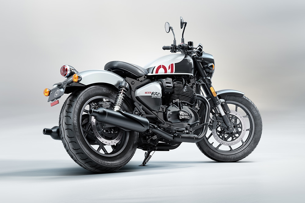La base de la Shotgun es el motor 650 Twin que da vida a otras Roya Enfield.