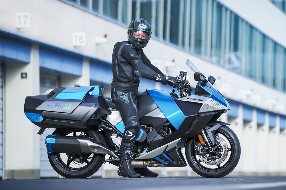 Moto Kawasaki que una hidrógeno de combustible