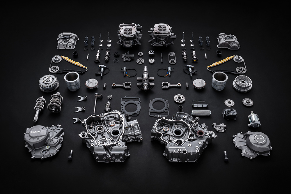 Nuevo motor Ducati V2, más ligero y potente